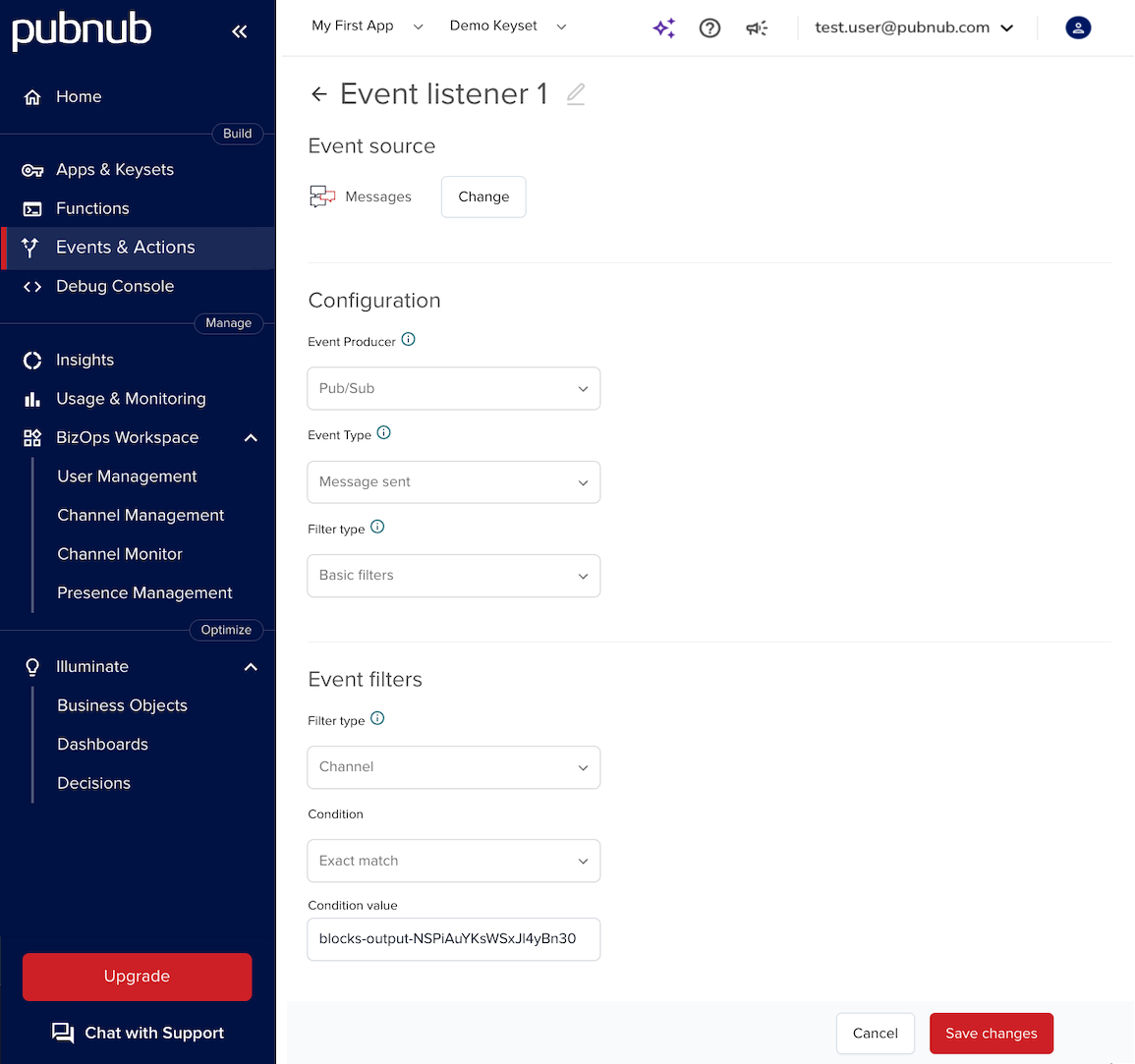Export logs through E&A