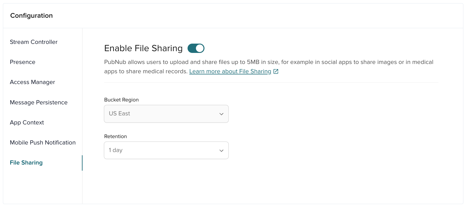 File Sharing in Admin Portal