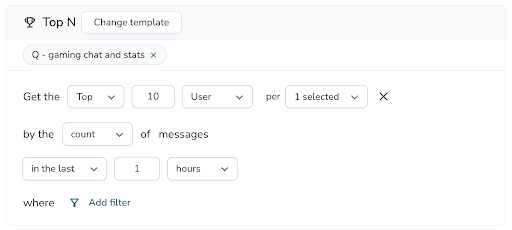 Top N predefined query