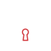 Red padlock icon with unlocked shackle indicating cybersecurity concept.